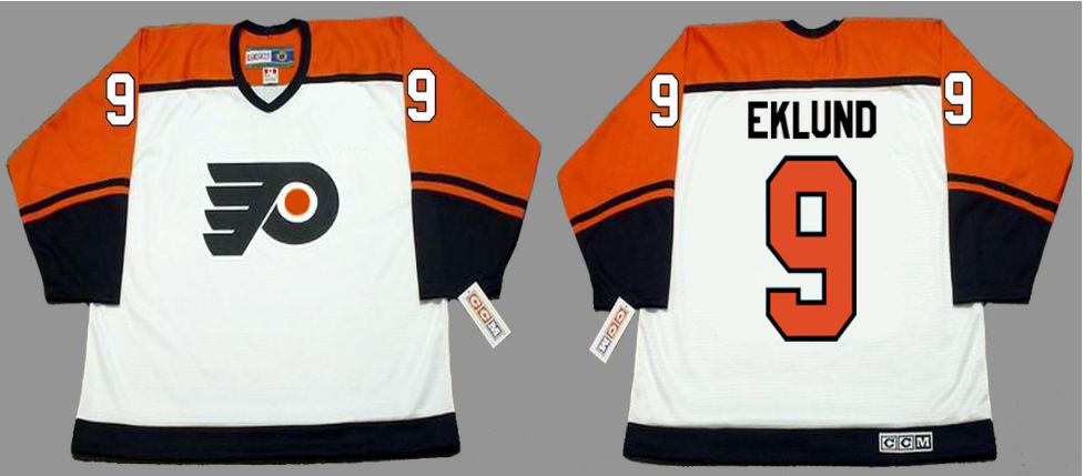2019 Men Philadelphia Flyers #9 Eklund White CCM NHL jerseys